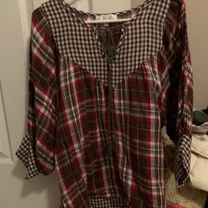 Plaid & Gingham Tunic Top